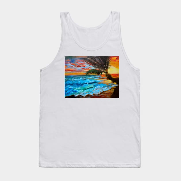 Brilliant Sunset Over Hawaii Tank Top by jennyleeandjim